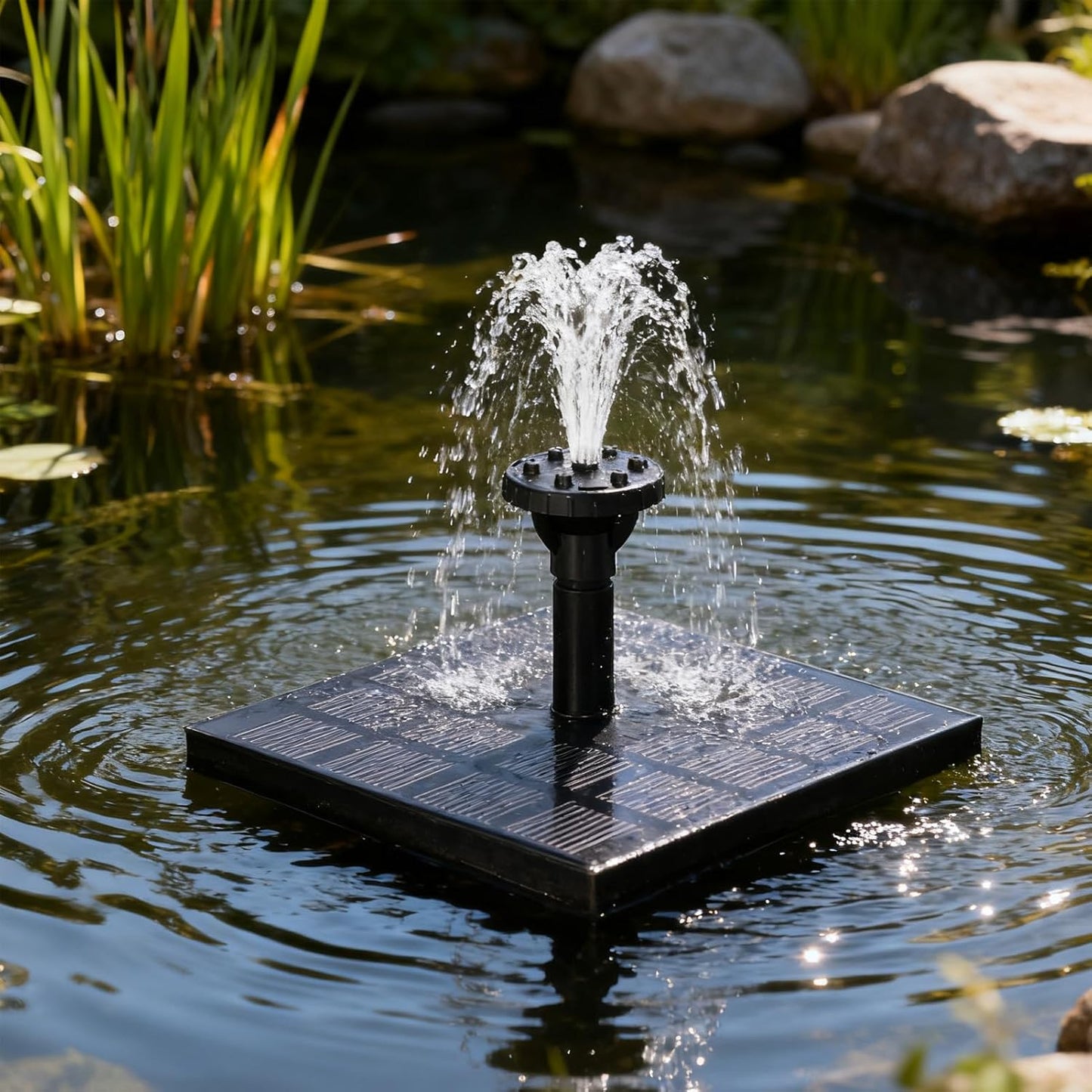 Skiennix Solar Fountain Pump - 7V 1.4W Monocrystalline Water Pump for Bird Baths & Gardens