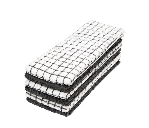 Bumble Kitchen Towels (6 Pack) | 16" x 28" | 100% Cotton Dish Towels for Kitchen | 380 GSM | Soft, Highly Absorbent & Durable Dish Towels with Hanging Loop | Gray