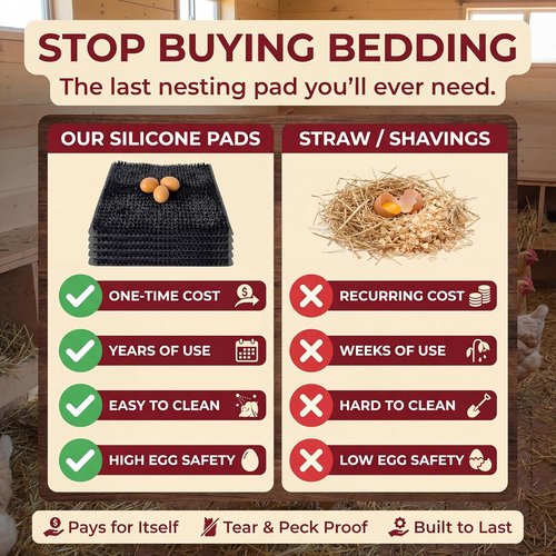 6X Ultra Soft Washable Chicken Nesting Pads - Premium Food Grade, 100% BPA Free, Durable & Easy to Clean