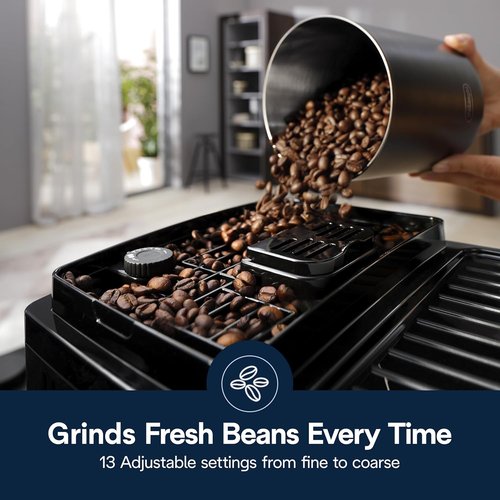 De'Longhi Magnifica Start Automatic Espresso Machine - Auto Milk Frother & Built-In Grinder | 5 One-Touch Recipes for Home Barista Coffee