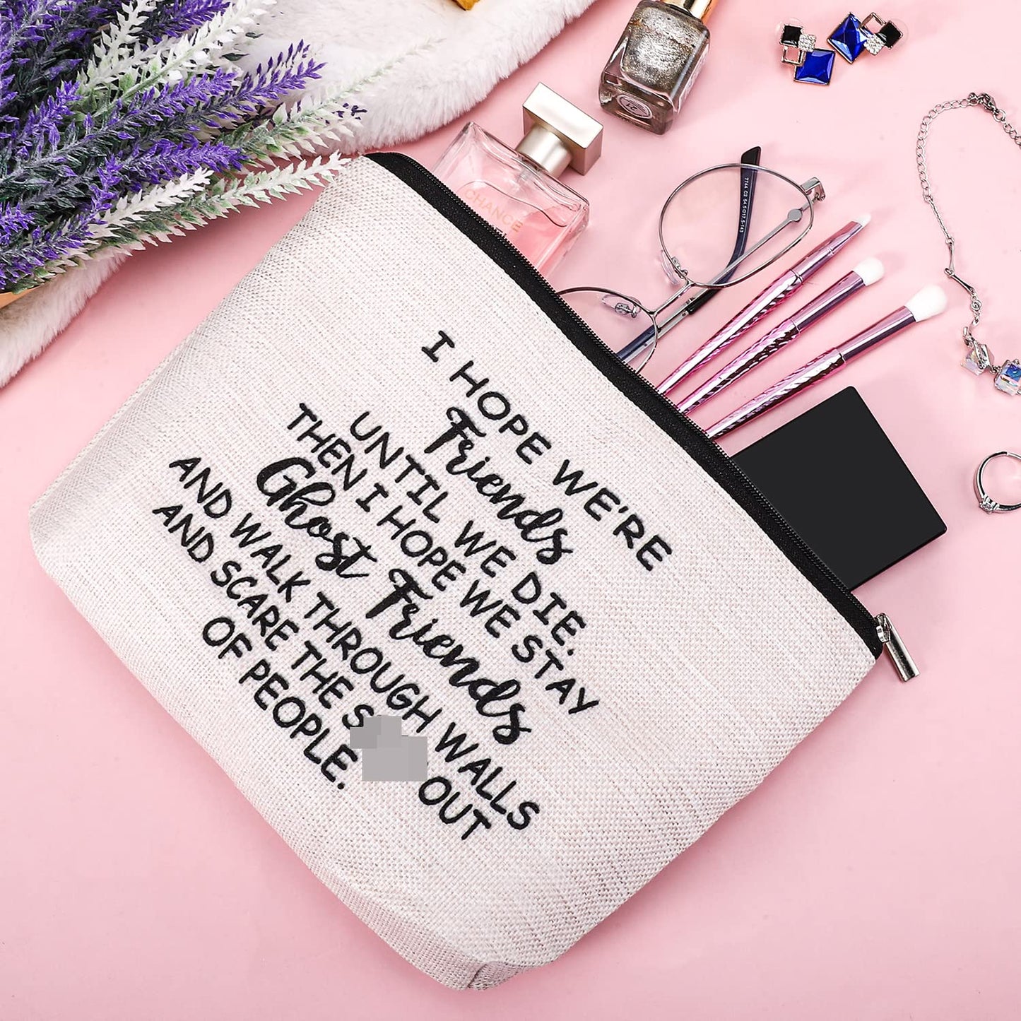 YENCHORN Best Friend Birthday Gifts for Women Friendship Gifts for Women Funny Best Friend Gift for Woman Bestie Gift for Woman Bff Bestfriend, Coffee Mug Makeup Bag Mirror Card