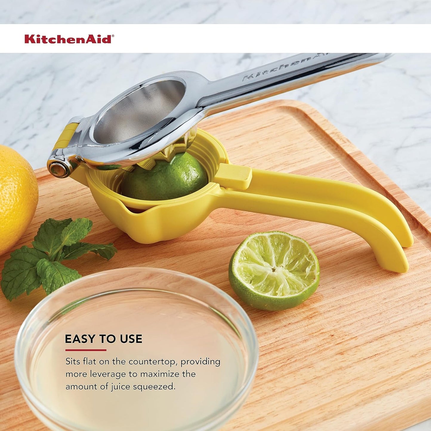 KitchenAid Citrus Juice Press - Efficient Squeezer for Lemons & Limes with Seed Catcher | 8-Inch Size