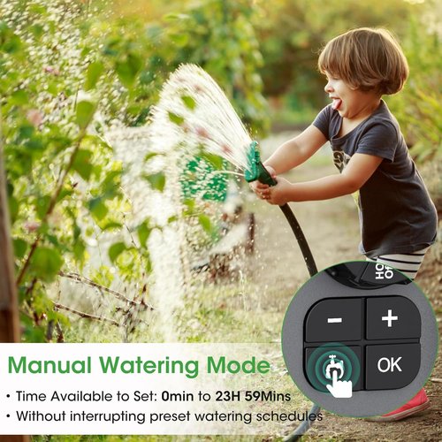 Insoma Water Timer - Programmable Hose Timer with Rain Delay | Automatic Irrigation System for Lawn & Garden, IP55 Waterproof, 1 Outlet