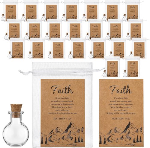 Funnymoom 50 Pack Faith Gifts for Women - Christian Baptism & Wedding Religious Supplies
