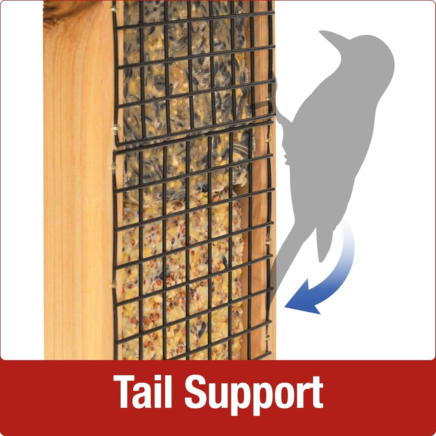 Nature's Way Cedar Double Suet Tail Prop Bird Feeder - Durable & Stylish Design
