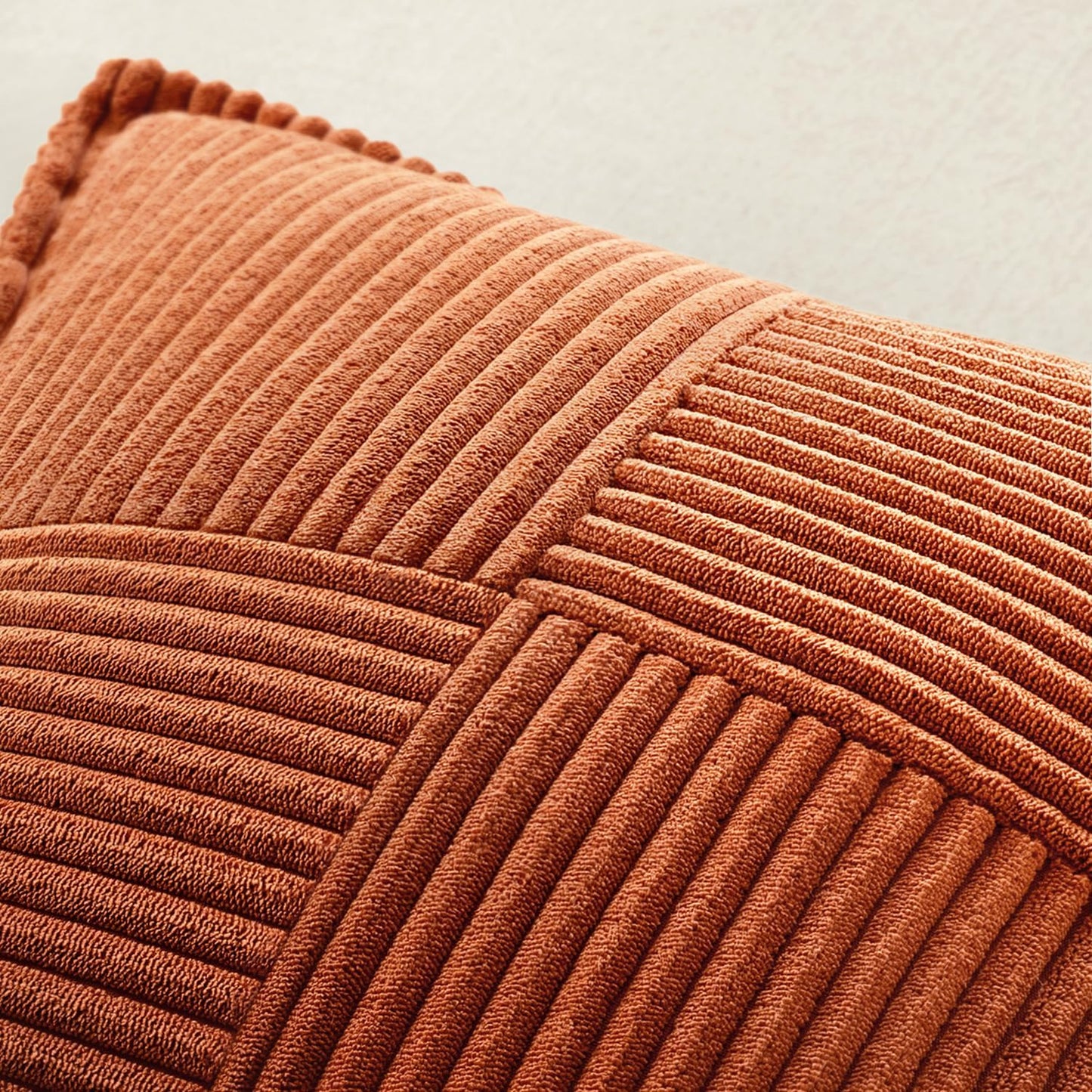 MIULEE Decorative Throw Pillow Covers - Soft Corduroy Boho Accent Pillows | 18x18 Inch Set of 2