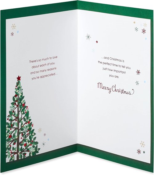 American Greetings Christmas Card - Sentimental Holiday Greeting for Daughter & Family | Artistic Die-Cut Design