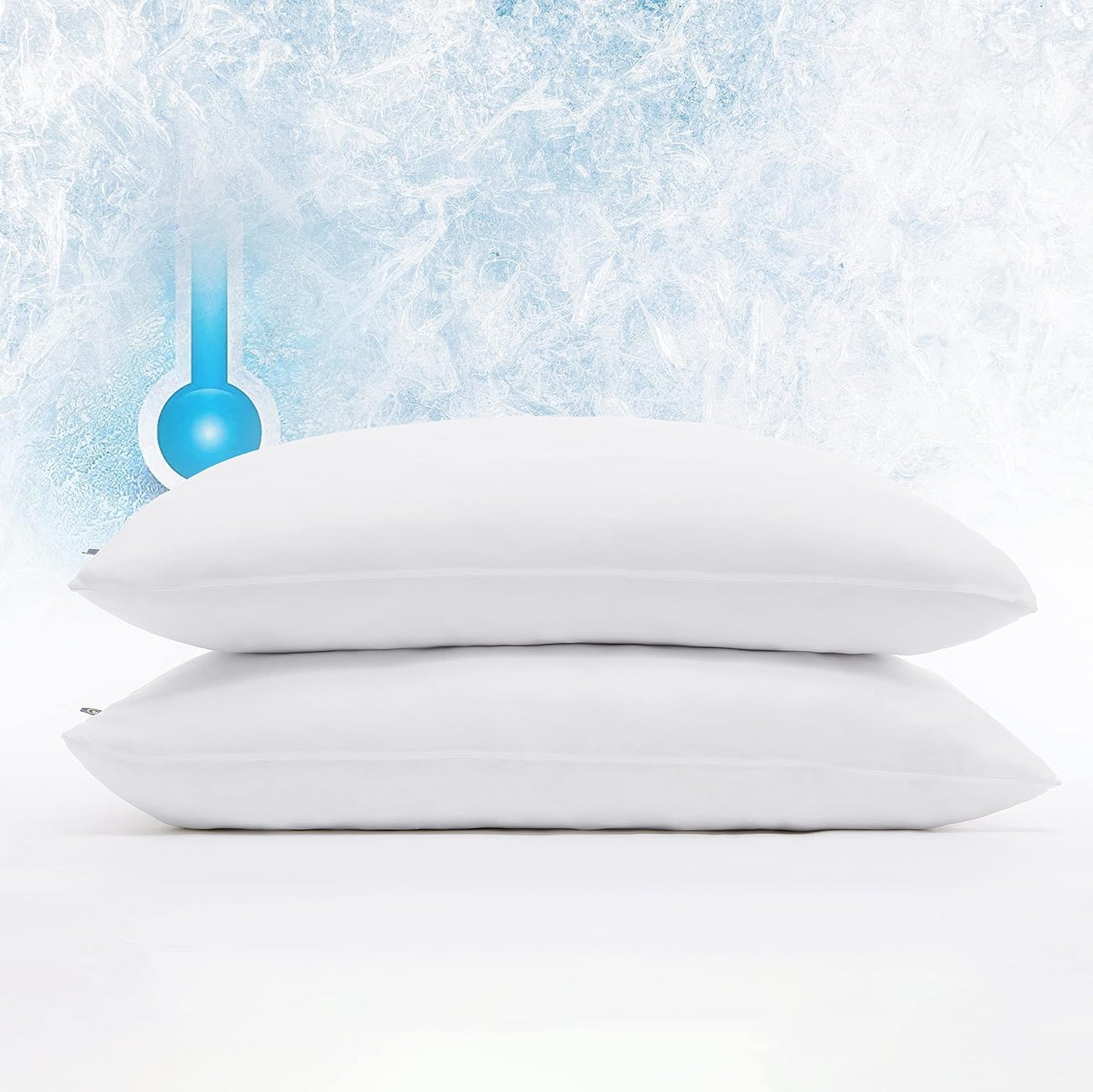 Serta Power Chill California King Size Waterproof Mattress Cover, Soft and Breathable Cooling Mattress Protector, 15" Elastic Deep Pocket for Secure Fit, White