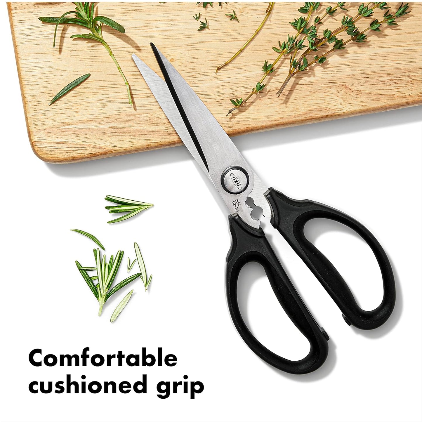 OXO Good Grips Kitchen Scissors - Multi-Purpose Herb Cutter for Effortless Food Prep