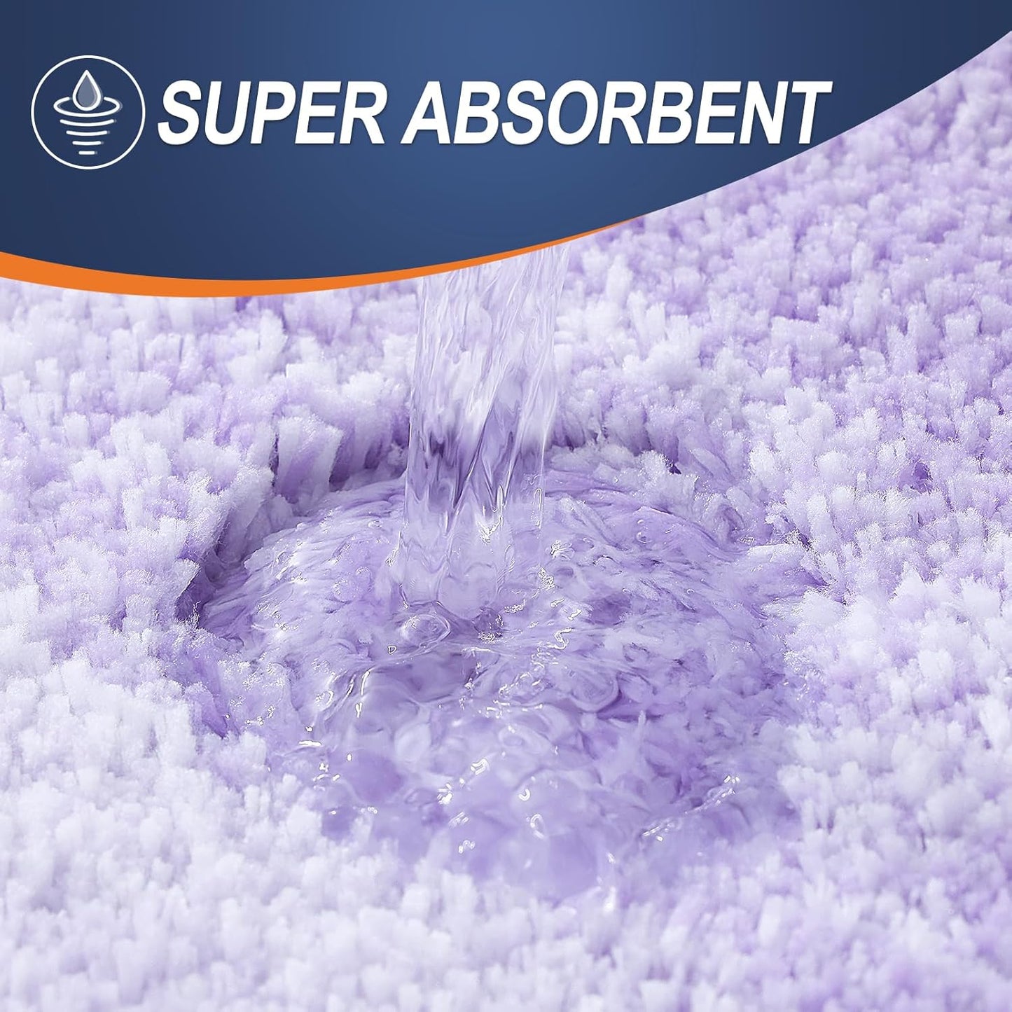 OLANLY Large Bath Rug Mat - Extra Soft Microfiber, Quick Dry & Washable - 40x24, Light Purple