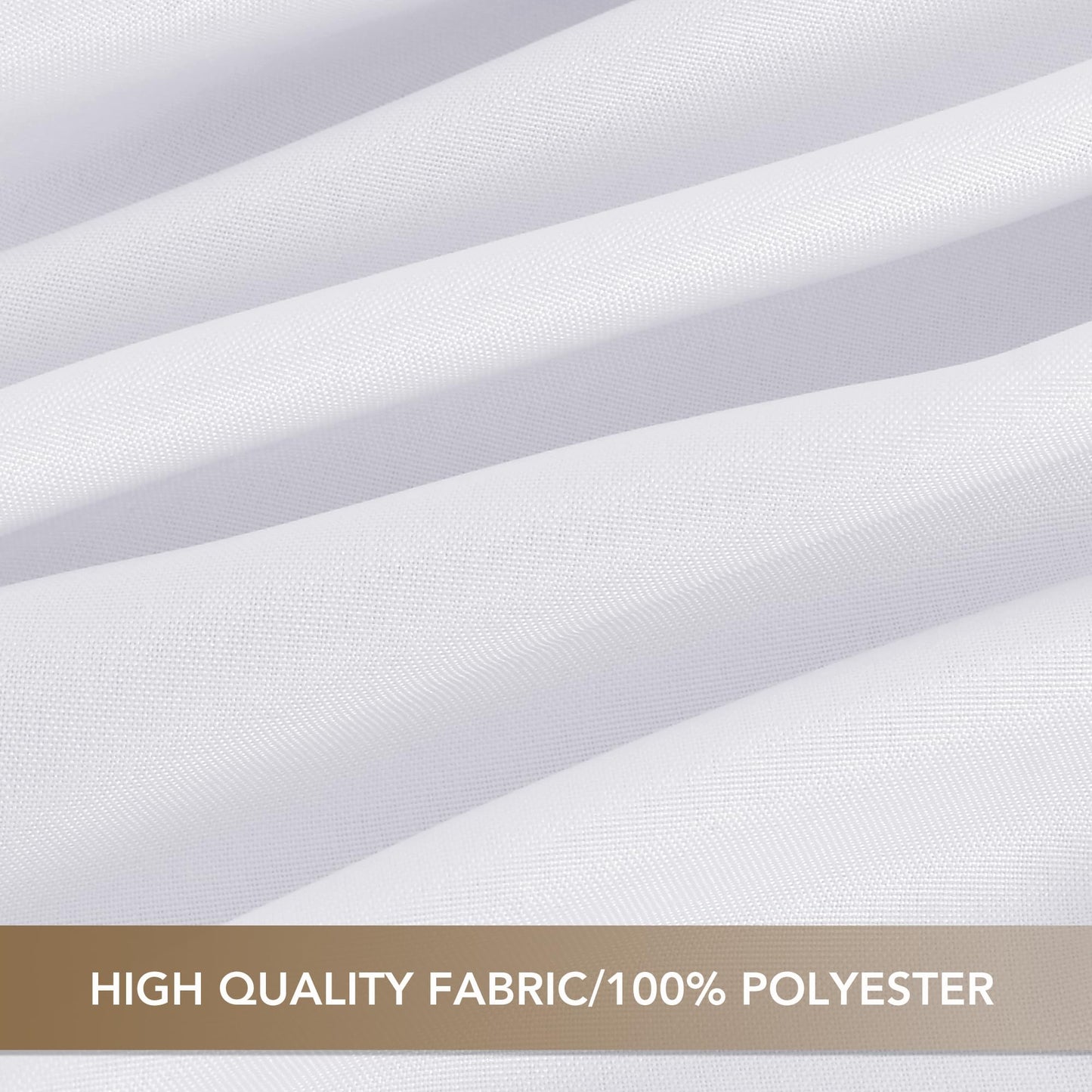 sancua White Table Cloths Rectangle, 10 Pack Tablecoths Rectangular for 6 Foot Tables - Washable Polyester Fabric Table Cover for Wedding, Birthday Party, Banquet Reception, 54x108 Inch