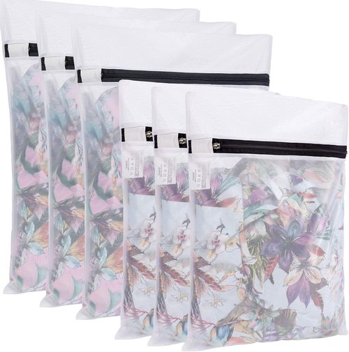 BAGAIL Mesh Laundry Bags - Ideal for Intimates, Lingerie & Delicates | Set of 6 (3 Large, 3 Medium)
