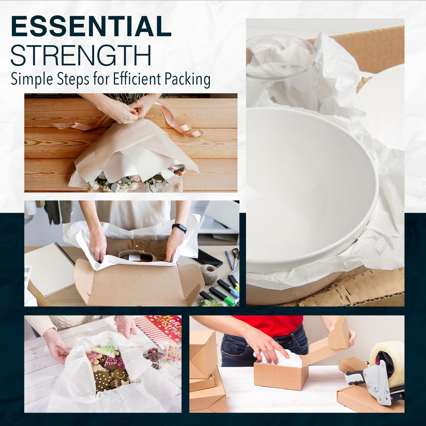 Purple Papers White Bulk Packing Paper | 320 sheets | 27" x 17" | 10 lb | Sheets for Moving - Newsprint Paper - Must Have in Your Moving Supplies | Newsprint Papers | Packaging Paper