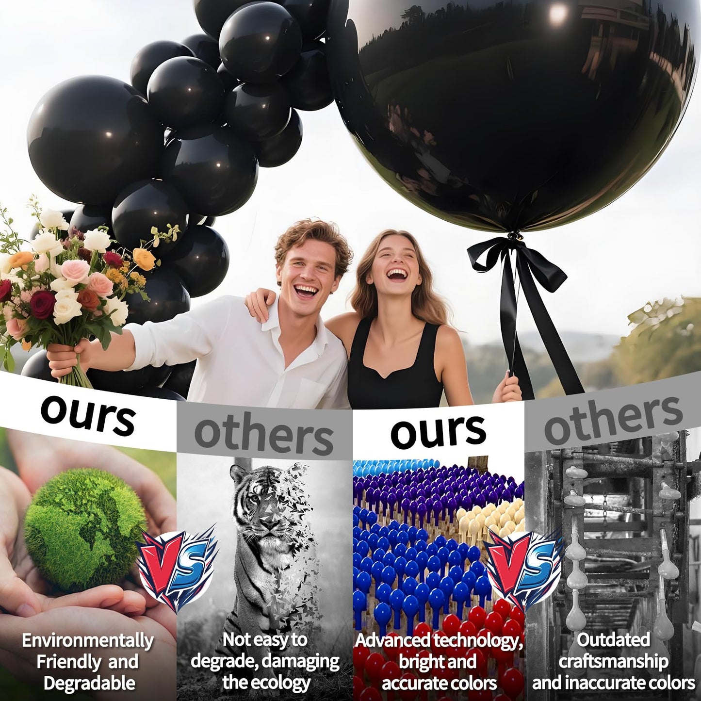 LEEZZIZZ Blue Giant Latex Balloons 36 Inch - 9 Pcs Jumbo Large Balloons for Kid's Party, Wedding, Birthday Supply Decorations
