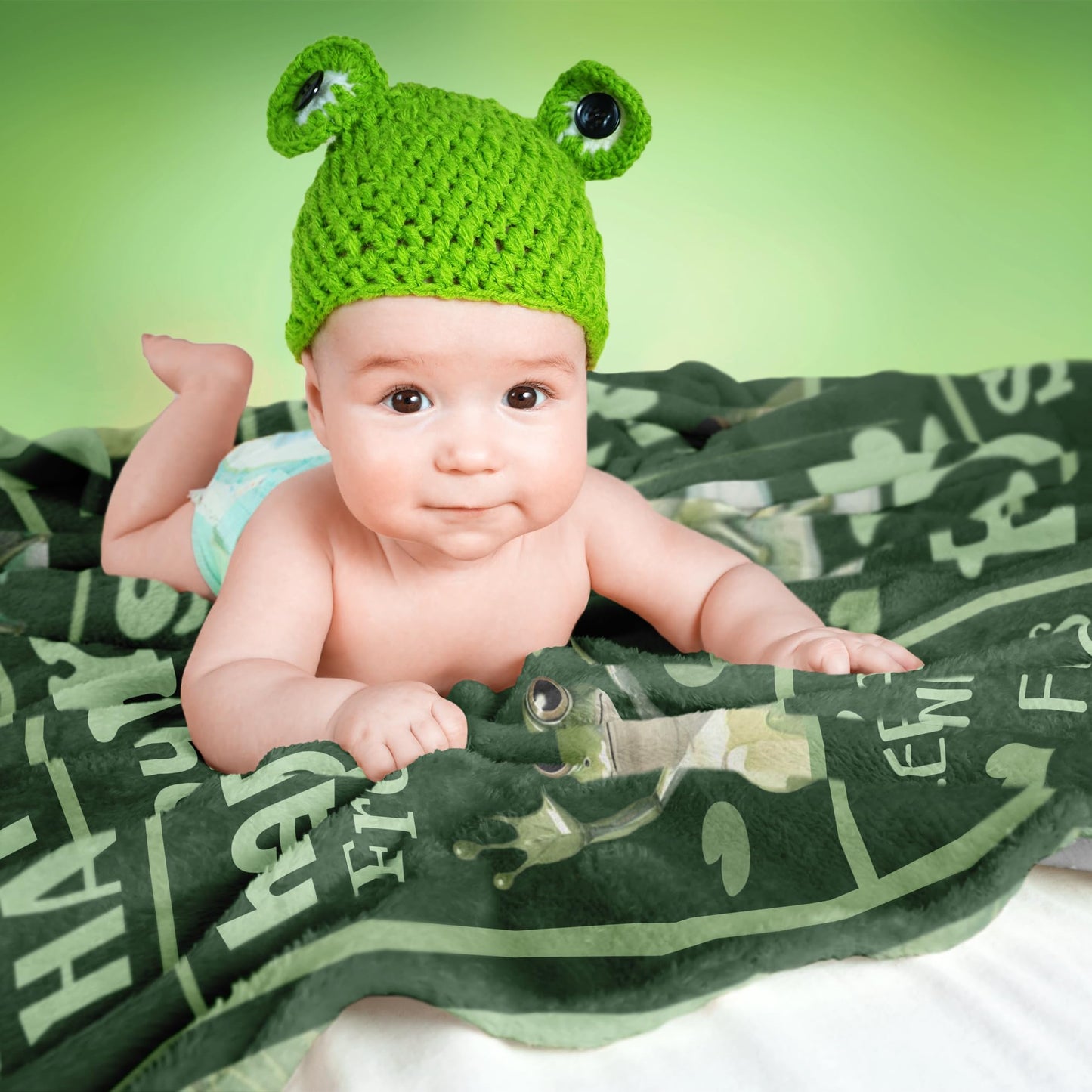 Bariceneth Frog Gifts, Frog Blanket 50" X 60", Frog Gifts for Women, Funny Frog Stuff, Frogs Birthday Decorations Throw