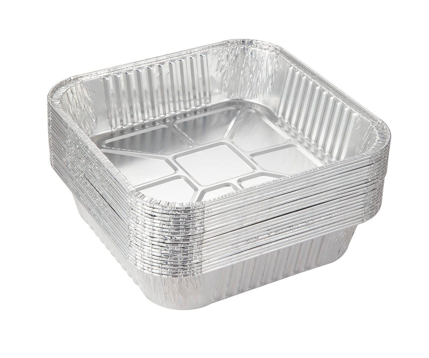 Waytiffer 25pack- 8 x 8 Aluminum foil Pans Disposable Heavy Duty Square baking Cake Pan, Cooking Tins Homemade Breads Oven Pans,Foil Pan, Baking pan Roasting
