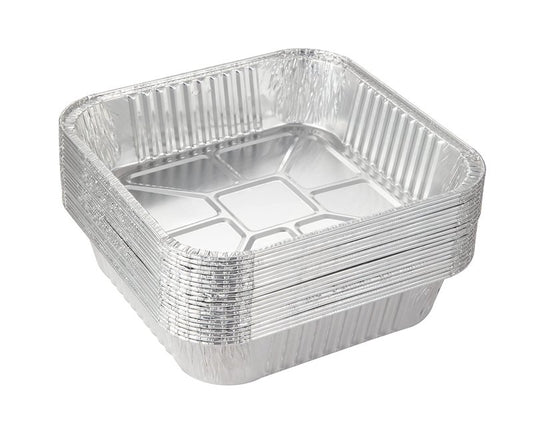 Waytiffer 25pack- 8 x 8 Aluminum foil Pans Disposable Heavy Duty Square baking Cake Pan, Cooking Tins Homemade Breads Oven Pans,Foil Pan, Baking pan Roasting