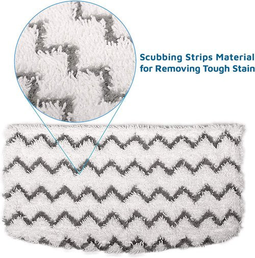 F Flammi Microfiber Mop Pads - 4-Pack Washable & Reusable Refills for Shark Steam Mop S1000 Series | Perfect for Hardwood, Tile & Stone Floors