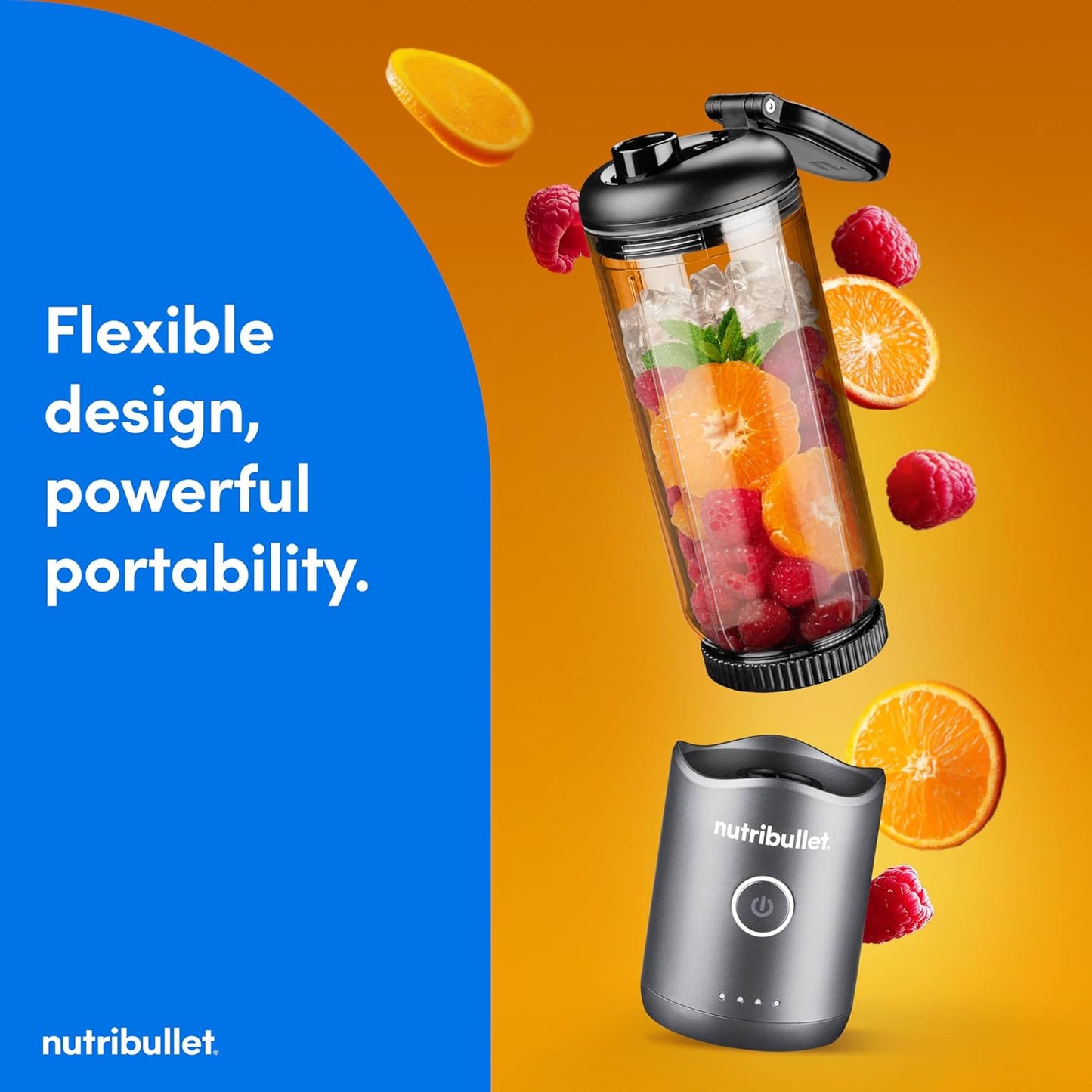 Nutribullet Flex Portable Blender - Compact Design for Smoothies | Gunmetal Gray