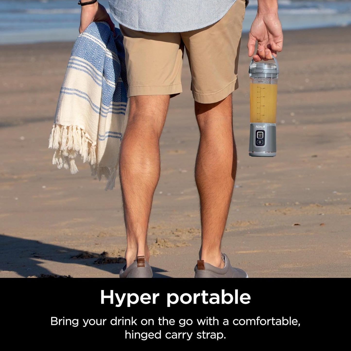 Ninja Blast Portable Blender - Cordless 18oz Personal Blender for Smoothies & Shakes | Leakproof, USB-C, Grey