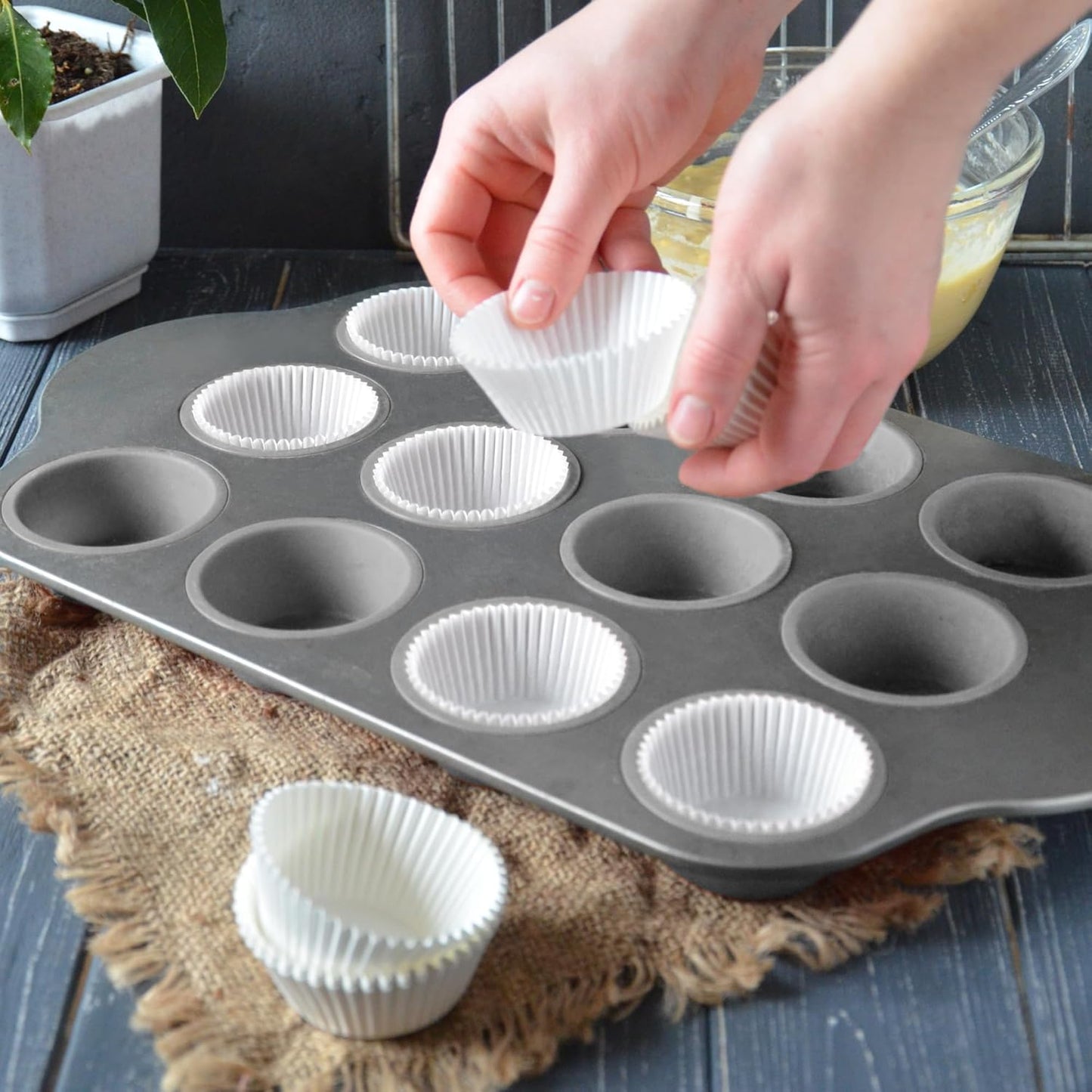 LotFancy Cupcake Liners - 500 Count Greaseproof Paper Muffin Wrappers | No Smell, 2-Inch Base