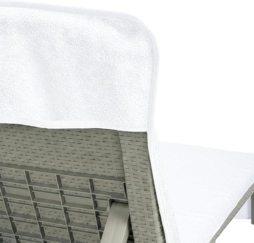 Cotton Paradise Lounge Chair Towel - 32x86 Inch Pool & Beach Towel with Pocket | White, 1 Piece