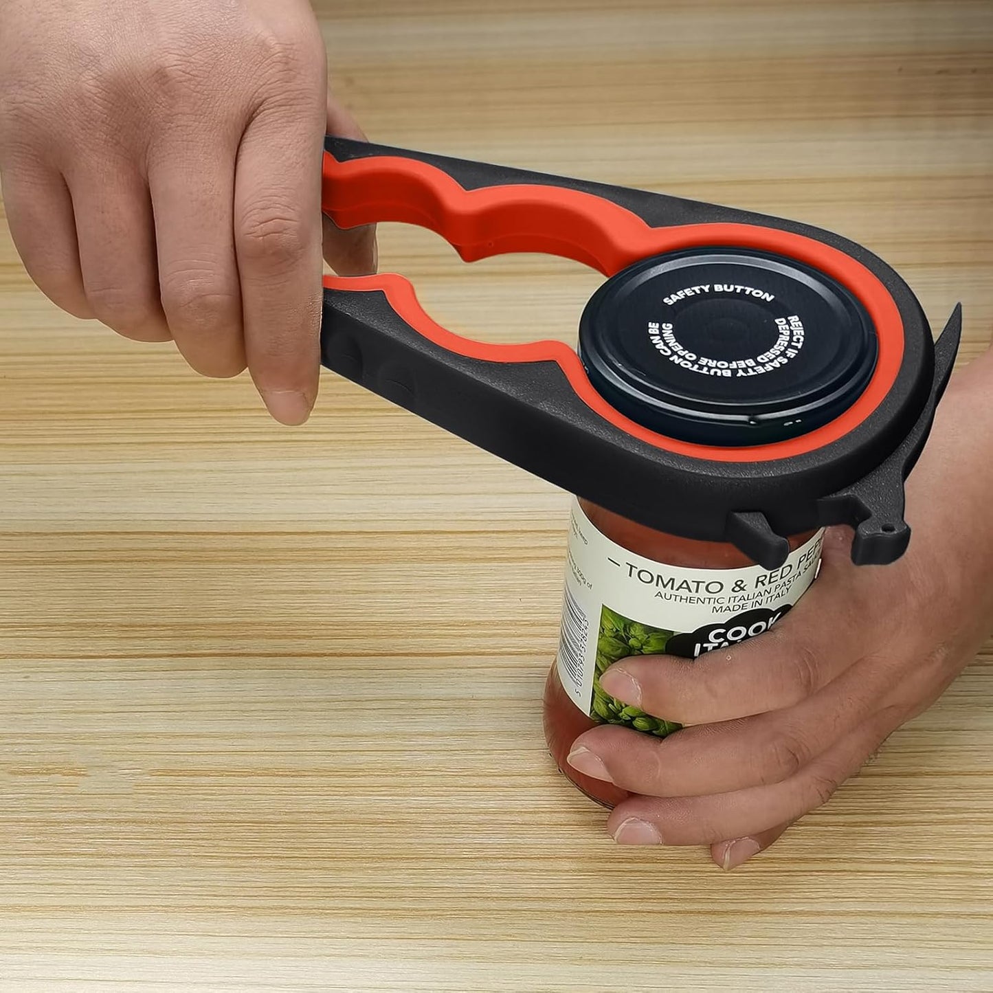 Otstar Jar Opener for Seniors - Multi-Function Bottle Opener with Non-Slip Grip & Corkscrew