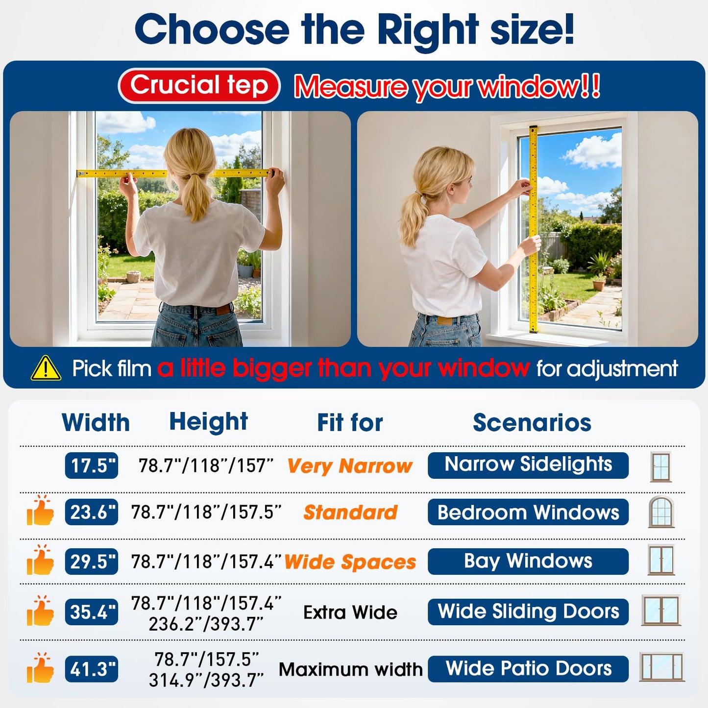 Coavas One Way Privacy Window Film, Sun Blocking Reflective Window Film See Out Not in, Heat Control Window Tint for Home, Anti UV Static Cling for Windows Office Door (Black, 35.4 Inch X 9.8 Feet)