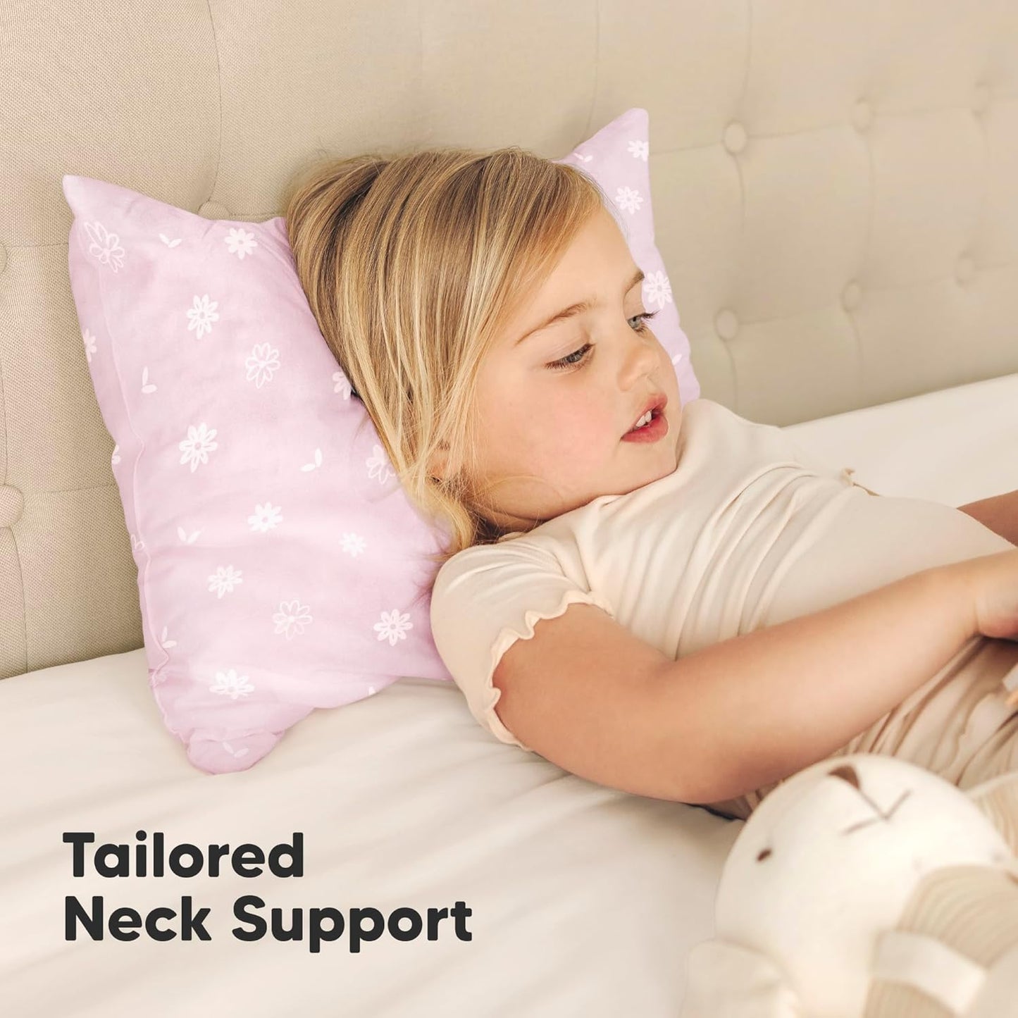 KeaBabies Toddler Pillows - Soft Organic Cotton 2-Pack for Ages 2-5 | Ideal for Sleeping, Travel & Daycare