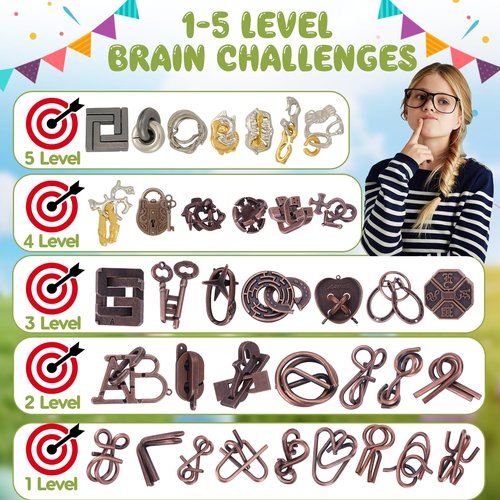 36 Pack Easter Eggs Filled with Brain Teaser Puzzles Toys, Easter Basket Stuffers for Kids Teens Adults, Easters Egg Fillers for Kids Teens Adults, Easters Eggs Hunt Game, Classroom Prize Supplies