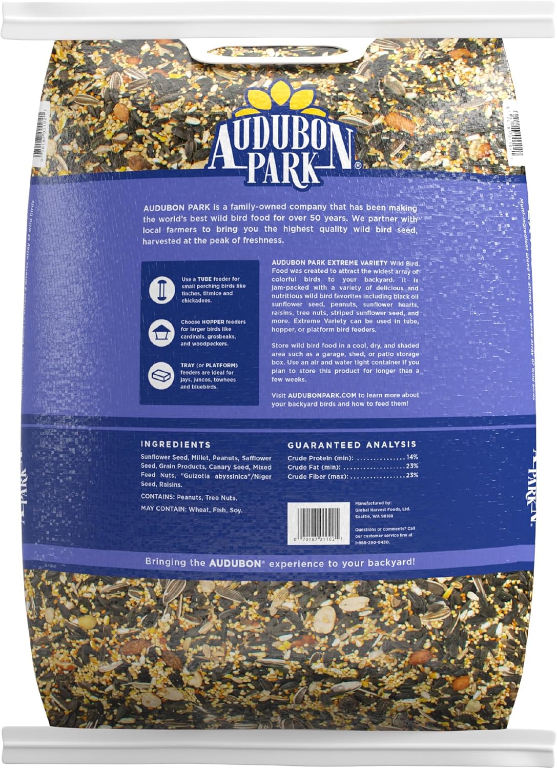Audubon Park Wild Bird Seed - Extreme Variety Blend for Outdoor Feeders | 15 lb Bag