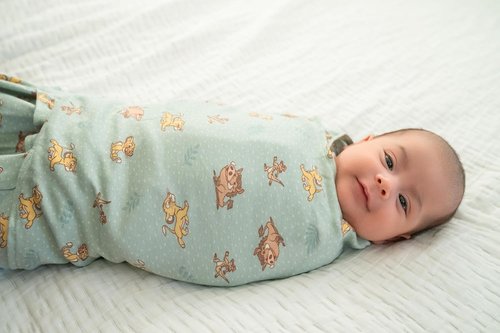 HALO 100% Cotton Sleepsack Swaddle - 3-Way Adjustable Wearable Blanket, Small, TOG 1.5, Lion King Design
