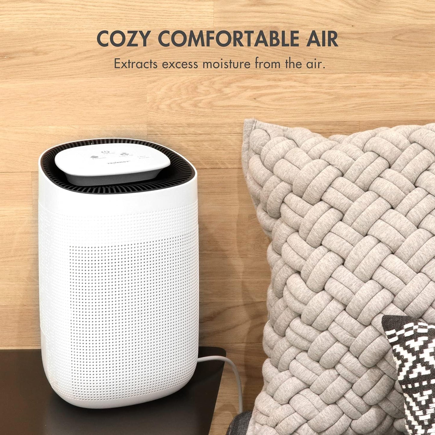 Tenergy Sorbi 1000ml Air Dehumidifier - True HEPA Filter, Auto Shutoff, Ultra-Quiet for Closets & Bathrooms