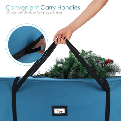 Hearth & Harbor Christmas Tree Storage Bag - Extra Large Rolling Bag for 9 ft Trees | Durable Handles & Wheels