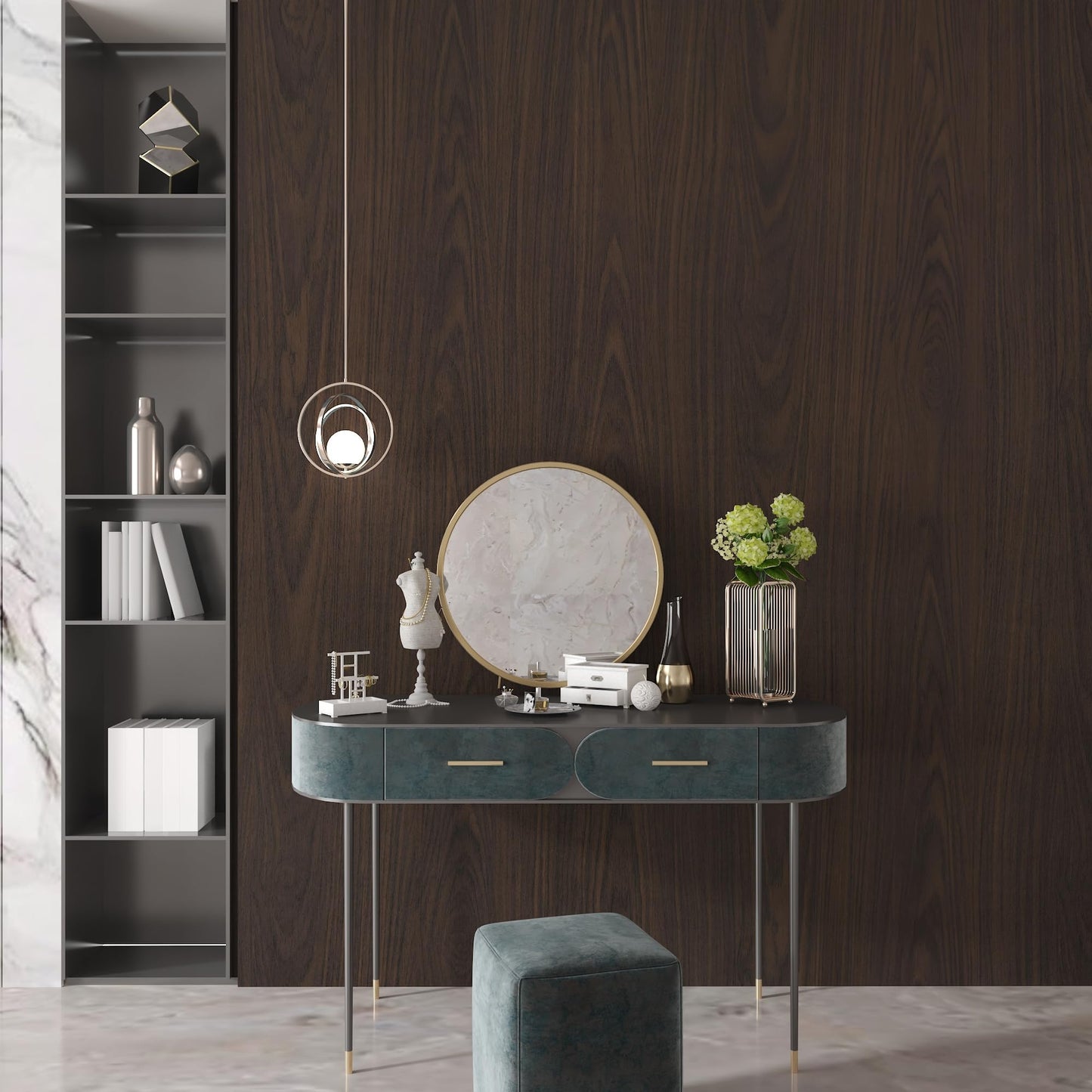 BAYYA Dark Brown Wood Grain Contact Paper Waterproof Peel and Stick Wallpaper Black Walnut Furniture Sticker for Kitchen Cabinet Table Floor Shelf Drawer Liner Self-Adhesive Vinyl Film Wall Covering