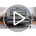 Henshwon 14-Inch King Victorian Metal Bed Frame with Storage, Heavy Duty Sturdy Platform Bed, Black, Easy Assembly