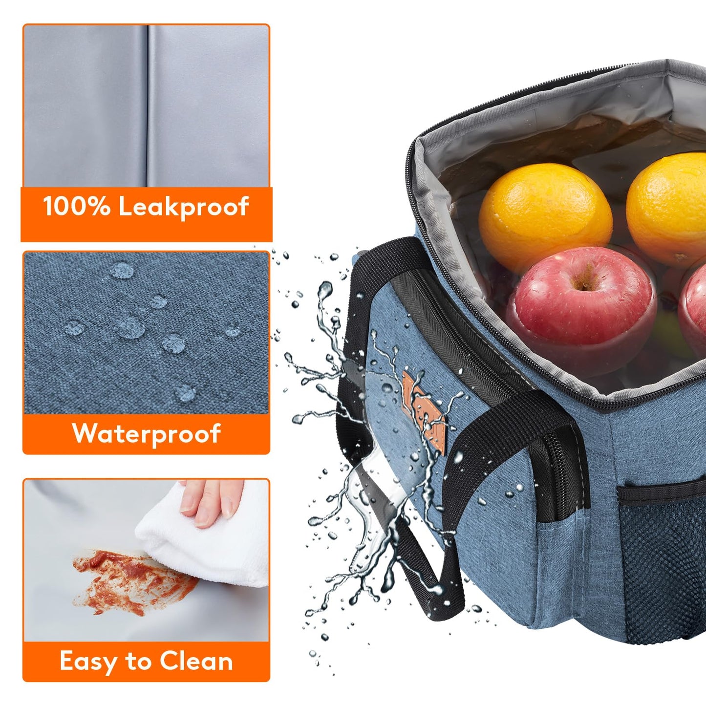 Lifewit Medium Lunch Bag, Insulated Lunch Box, Soft Cooler Cooling Tote for Adult Men Women, Light Blue 12-Can (9L)
