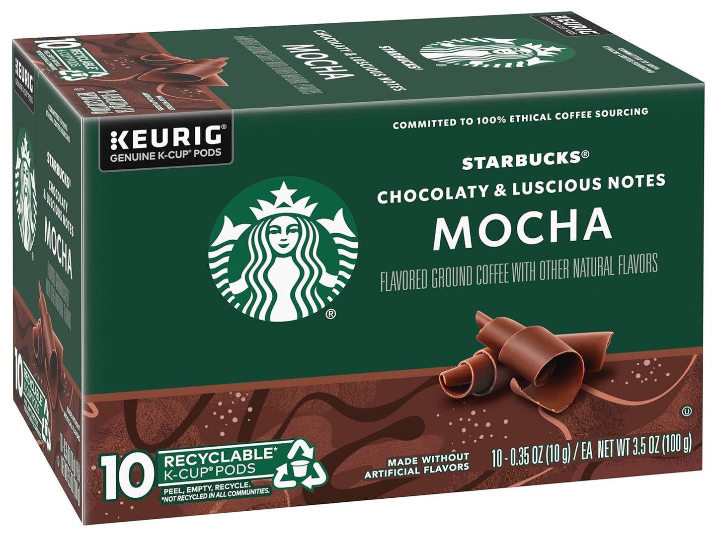 Starbucks K-Cup Mocha Coffee Pods - Rich Chocolate Flavor | Convenient Pack of 2