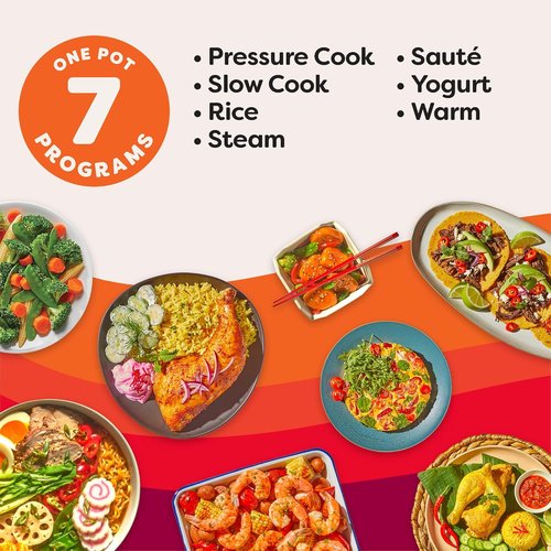 Instant Pot Duo 7-in-1 Electric Pressure Cooker - Versatile Cooking with 800+ Recipes, 6 Quart, Stainless Steel