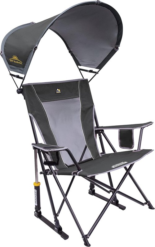 GCI Outdoor Rocking Chair - Sunshade Canopy for Ultimate Comfort | Portable & Stylish Design