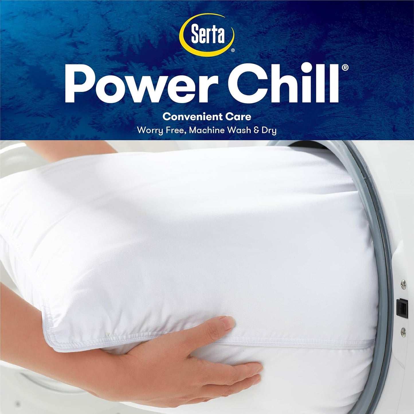 Serta Power Chill California King Size Waterproof Mattress Cover, Soft and Breathable Cooling Mattress Protector, 15" Elastic Deep Pocket for Secure Fit, White