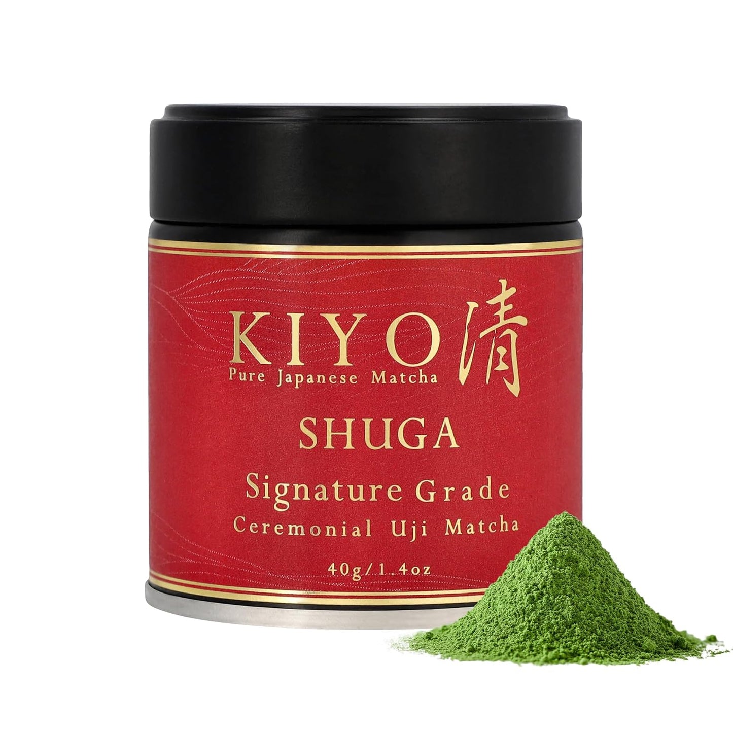 Kiyo Matcha Ceremonial Uji Matcha - Pure Japanese First Harvest Green Tea Powder (40g/1.41oz)