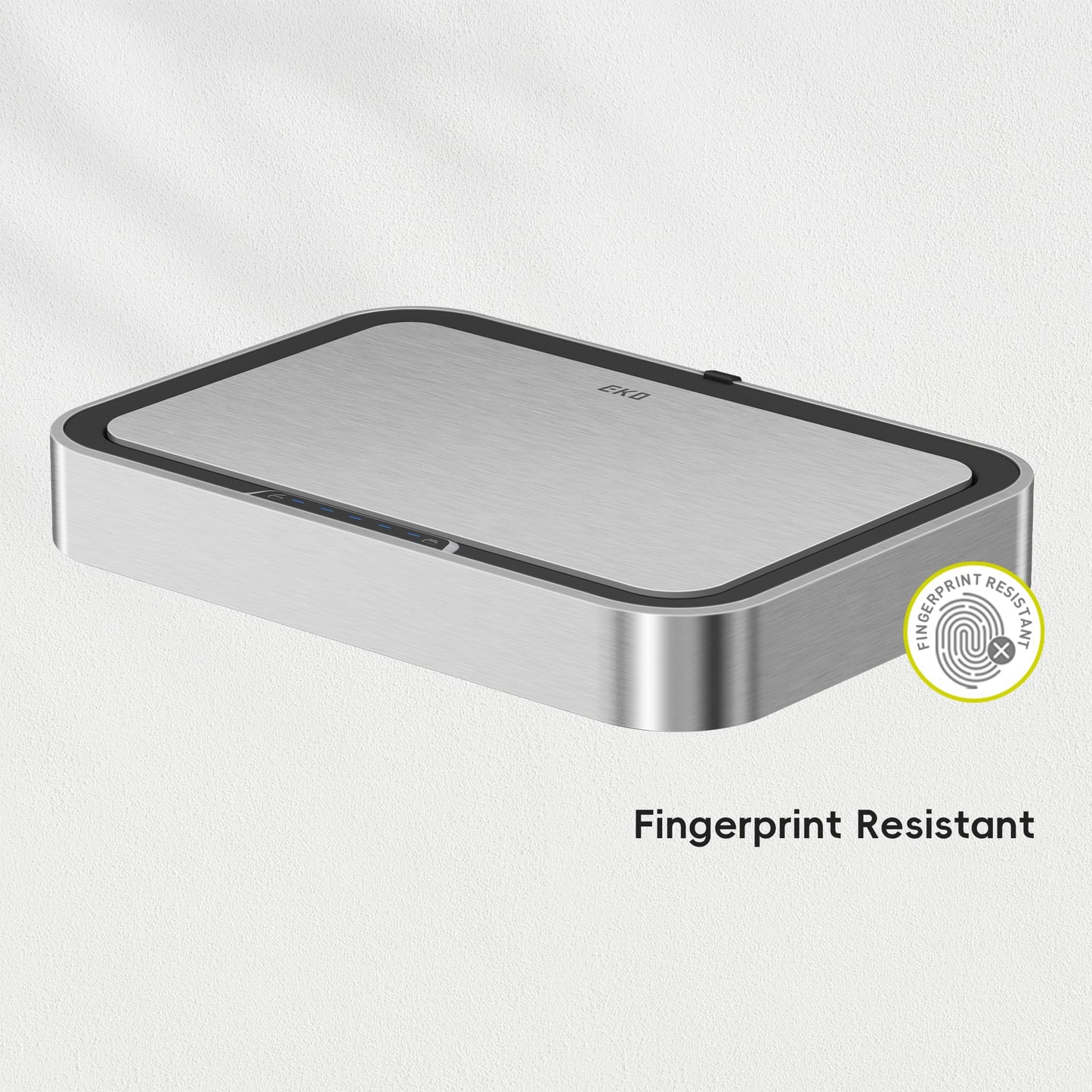 EKO Deluxe Mirage-T 13.21 Gallon Sensor Trash Can Replacement Lid – Matte Stainless Steel, Compatible with Mirage-T EK9278T & Deluxe Mirage-T EK9378T