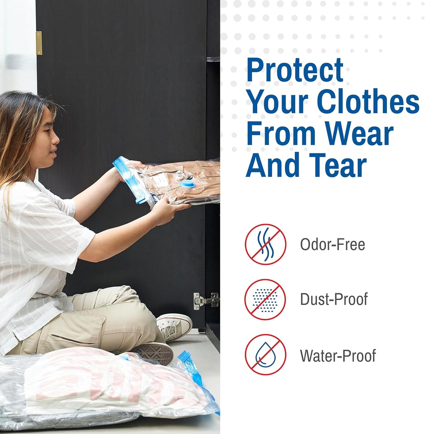 Skiennix Vacuum Storage Bags - 20-Pack Variety for Comforters, Blankets & Clothes | Space-Saving Compression Bags with Hand Pump (5S, 5M, 5L & 5XL)