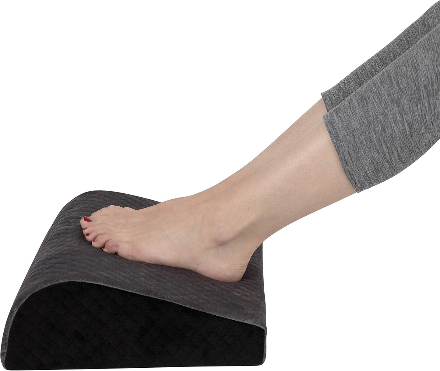 Kölbs Office Foot Rest - Plush Velvet Memory Foam for Ultimate Comfort | Ergonomic Teardrop Design