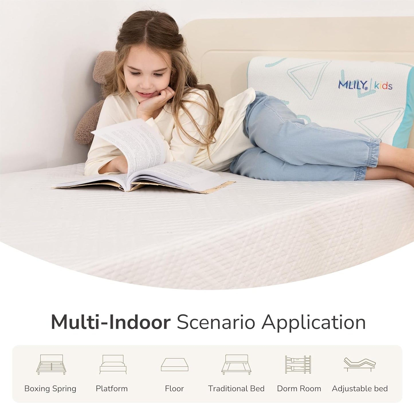 MLILY Twin Mattress - 6-Inch Memory Foam for Kids' Beds | Medium Firm Daybed & Bunk Size