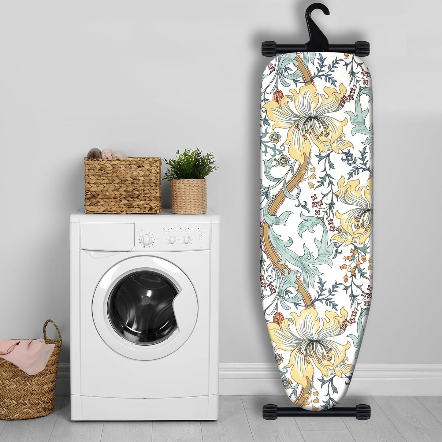 Veiox Ironing Board Cover - Scorch Resistant Padding, 100% Organic Cotton, Heat-Resistant & Washable | Standard Size