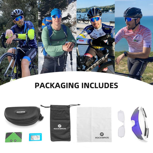 ROCKBROS Polarized Sunglasses for Men Women UV400 Protection Cycling Bike Glasses TAC Lightweight Frame Driving Fishing Golf Sunglasses，Blue
