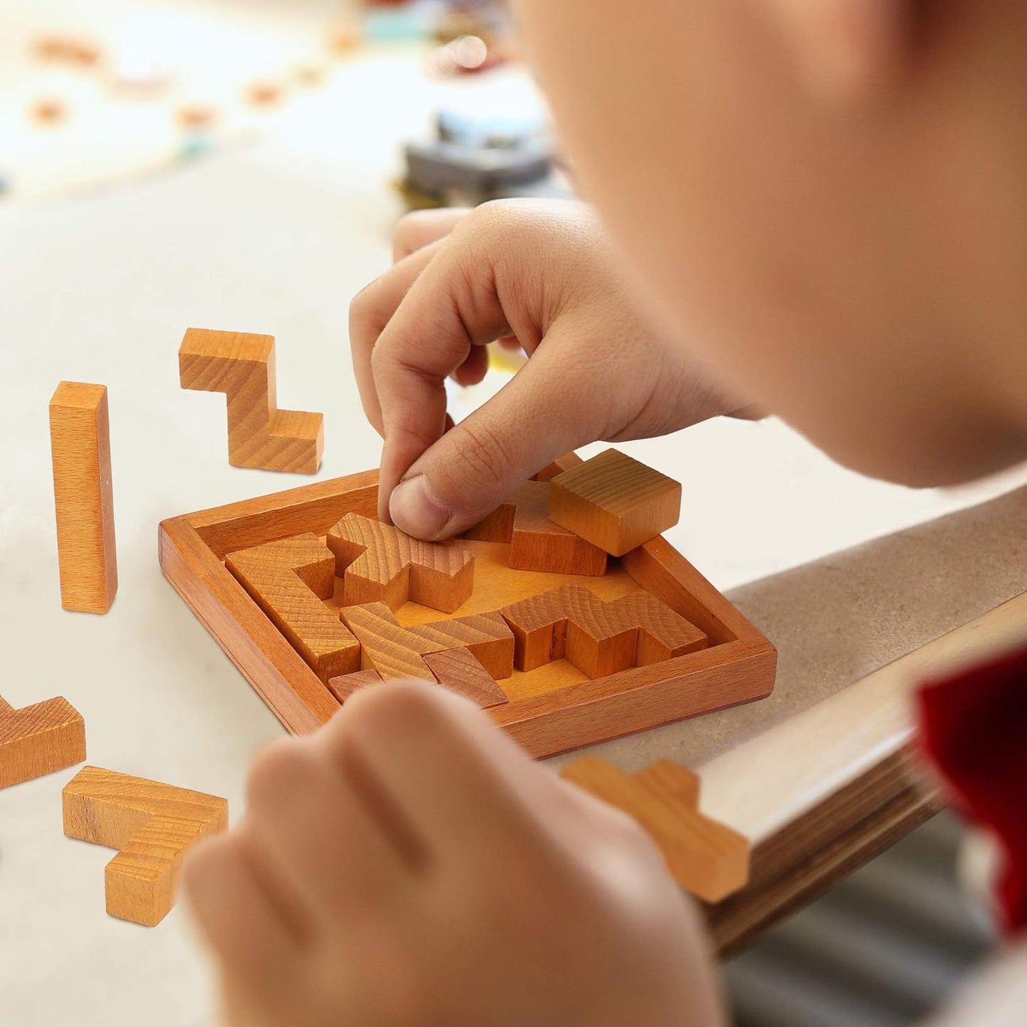 Wooden Brain Teaser Puzzles - Engaging Mental Challenge for Kids & Adults | Perfect for All Skill Levels