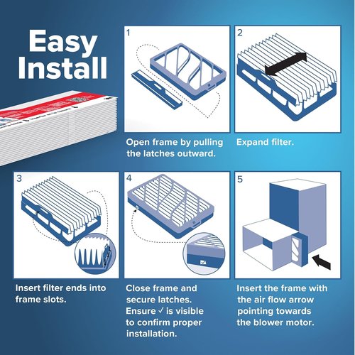 Filtrete Refillable Air Filter - MPR 1000 MERV 11 Allergen Defense | 16x25x4 Size, 2 Pack